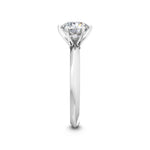 18K Solid Gold 1 Carat Round Cut Natural Diamond Solitaire Ring - View 6 | Riyanika Jewels