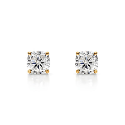 14K Lab Grown Diamond Cushion Cut Stud Earrings