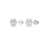 14K 2.15ct Natural Diamond Solitaire Stud Earrings