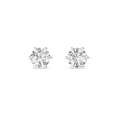 14K 2.15ct Natural Diamond Solitaire Stud Earrings