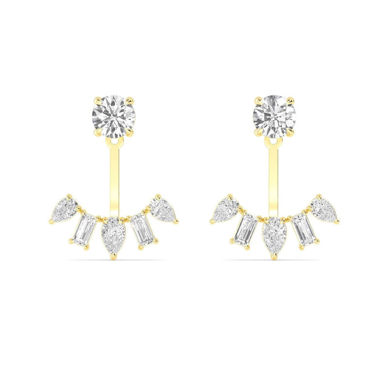 14K 2.44ct Natural Diamond Drop Earrings
