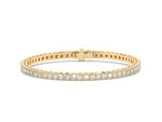 18K Solid Gold 5ct Lab Grown Diamond Tennis Bracelet - Detail | Riyanika Jewels