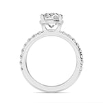 14K 3ct Natural Diamond Oval Cut Solitaire Engagement Ring