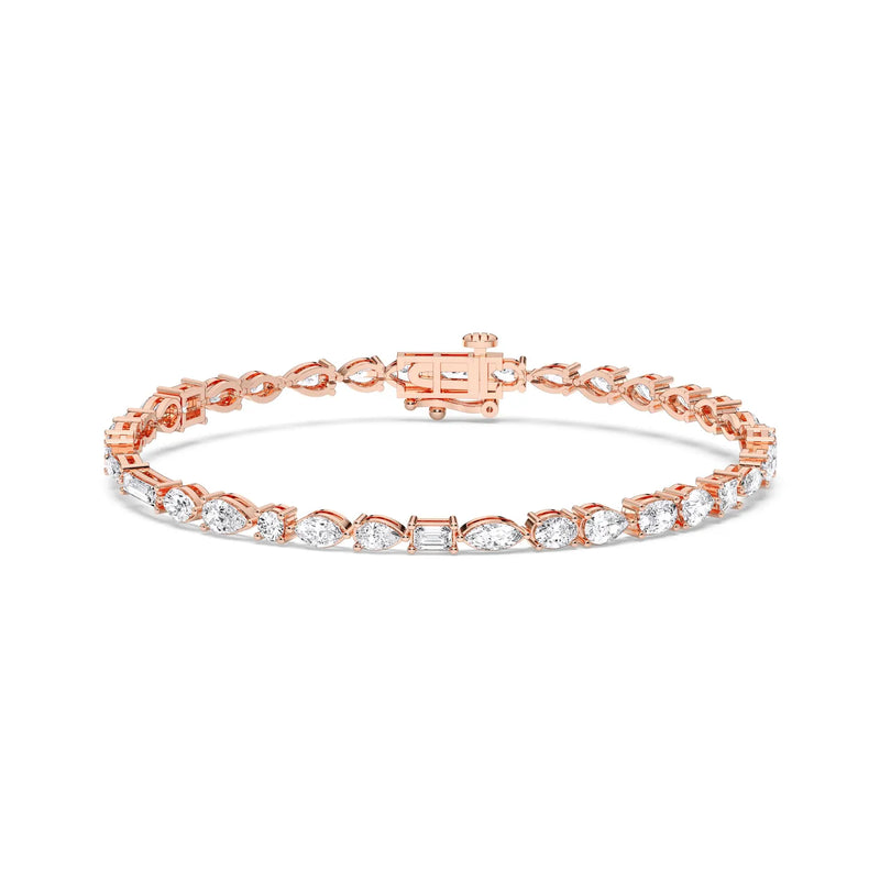 14K 5.4ct Lab Grown Diamond Tennis Bracelet