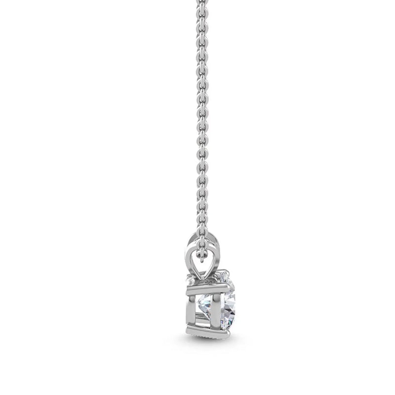 14K 0.78ct Lab Grown Diamond Solitaire Pendant Necklace