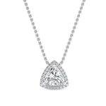 14K 0.81ct Natural Diamond Trillion Cut Necklace