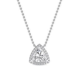 14K 0.81ct Natural Diamond Trillion Cut Necklace