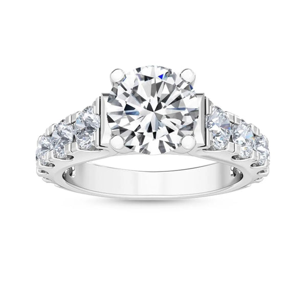 14K 3ct Natural Diamond Round Cut Solitaire Engagement Ring