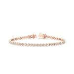 14K 3.11ct Lab Grown Diamond Bezel Tennis Bracelet