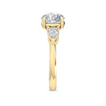 2.57 ct Pear & Round Cut Lab Grown Diamond Engagement Ring in 18K Solid Gold - Detail