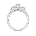 18K Solid Gold 2.75ct Radiant Cut Natural Diamond Engagement Ring - Alternate Angle