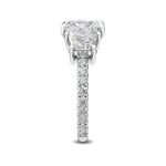 18K Solid Gold 2.75ct Radiant Cut Lab Grown Diamond Engagement Ring - View 6 | Riyanika Jewels