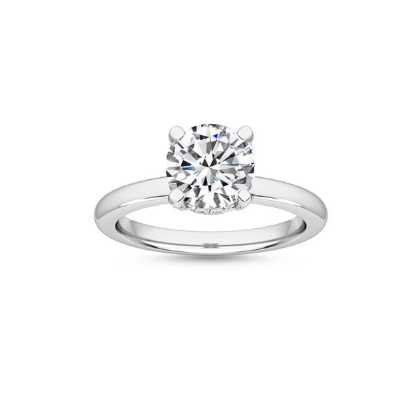14K 1ct Lab Grown Diamond Round Cut Solitaire Engagement Ring