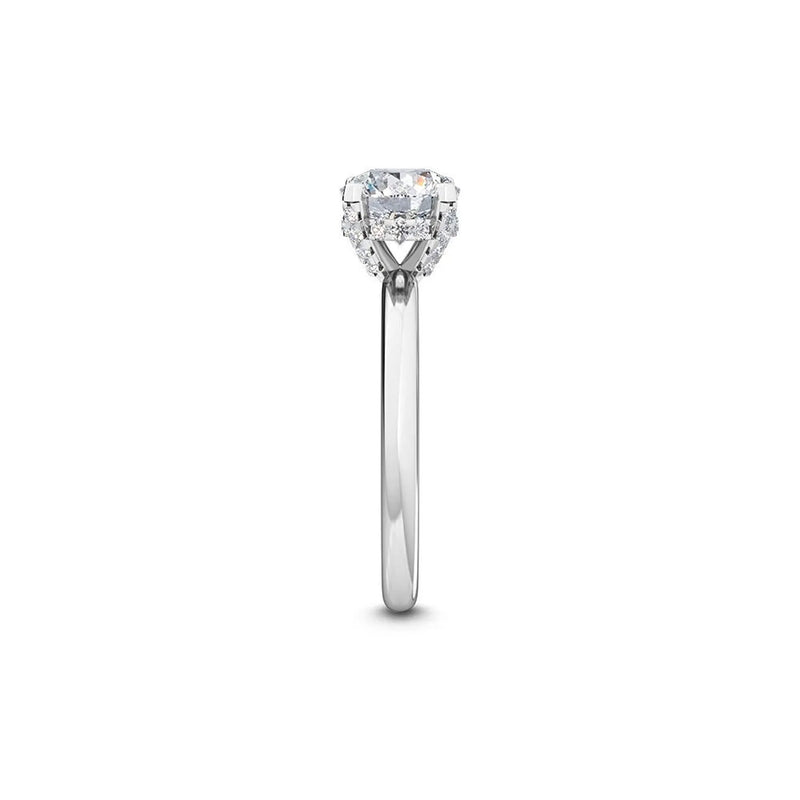 14K 1ct Lab Grown Diamond Round Cut Solitaire Engagement Ring