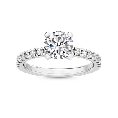 14K 1.5ct Natural Diamond Round Cut Solitaire Engagement Ring