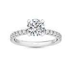 14K 1.24ct Lab Grown Diamond Round Cut Halo Engagement Ring