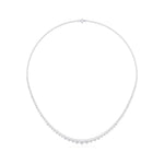 14K 7ct Natural Diamond Tennis Necklace