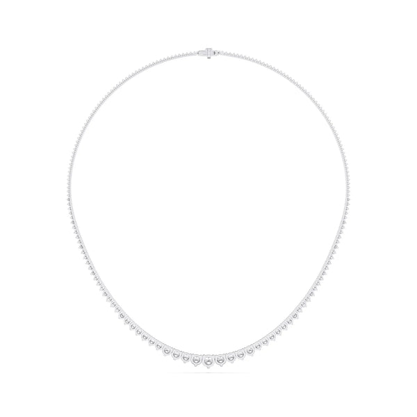 14K 7ct Natural Diamond Tennis Necklace