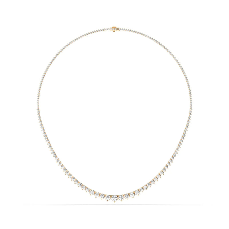 14K 7ct Lab Grown Diamond Tennis Necklace