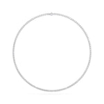 18K Solid Gold 10 CT Natural Diamond Classic Tennis Necklace