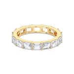 14K 3.2ct Lab Grown Diamond Emerald Cut Eternity Band