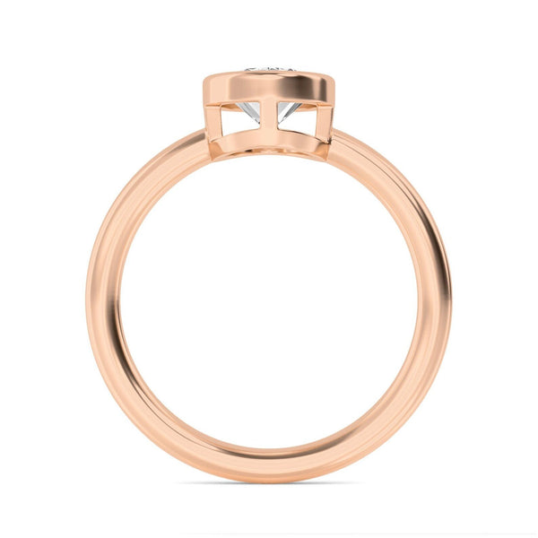 14K 1ct Natural Diamond Oval Cut Solitaire Engagement Ring