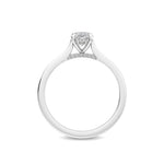 18K Solid Gold 0.72 Ct Oval Lab Grown Diamond Solitaire Engagement Ring - Close Up | Riyanika Jewels