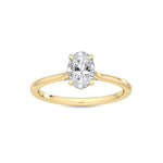14K 1ct Lab Grown Diamond Oval Cut Solitaire Engagement Ring