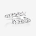 1.20 CT Natural Graduated Diamond Wedding Ring in 18K Solid Gold