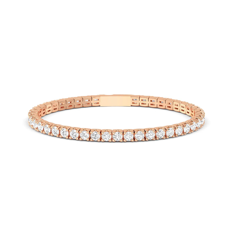 14K 2.81ct Natural Diamond Tennis Bracelet