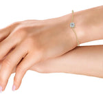 14K 0.9ct Lab Grown Diamond Round Cut Solitaire Bracelet