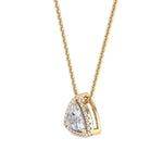 14K 0.81ct Natural Diamond Trillion Cut Necklace
