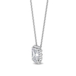 18K Solid Gold 0.78 Ct Emerald Cut Natural Diamond Necklace - Alternate Angle | Riyanika Jewels