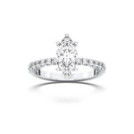 14K 1ct Lab Grown Diamond Marquise Cut Solitaire Half Eternity Ring