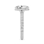 14K 3ct Natural Diamond Oval Cut Solitaire Engagement Ring