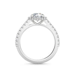 14K 1.47ct Lab Grown Diamond Round Brilliant Cut Halo Engagement Ring