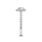 18K Solid Gold 1.47 Ct Round Brilliant Halo Natural Diamond Engagement Ring - Alternate Angle