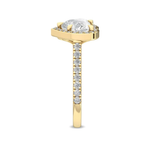 14K 2.5ct Natural Diamond Heart Cut Halo Engagement Ring