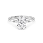 14K 1.5ct Natural Diamond Oval Cut Solitaire Engagement Ring
