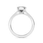 1.57ct Emerald Cut Natural Diamond Solitaire Engagement Ring in 18K Solid Gold - Close Up