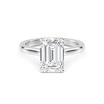14K 1.57ct Lab Grown Diamond Emerald Cut Solitaire Engagement Ring