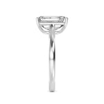 1.57ct Emerald Cut Lab Grown Diamond Solitaire Engagement Ring in 18K Solid Gold - Alternate Angle