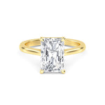 18K Solid Gold 1.6ct Radiant Cut Lab Grown Diamond Solitaire Engagement Ring - Alternate Angle