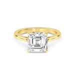 14K 1.5ct Lab Grown Diamond Asscher Cut Solitaire Engagement Ring