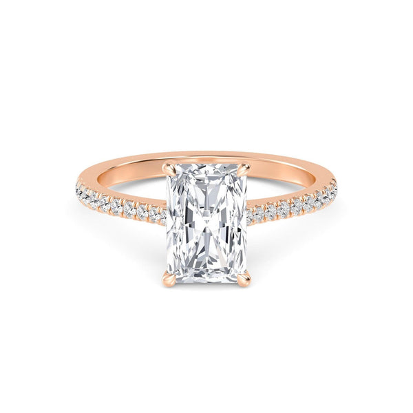 14K 1.69ct Lab Grown Diamond Radiant Cut Solitaire Engagement Ring
