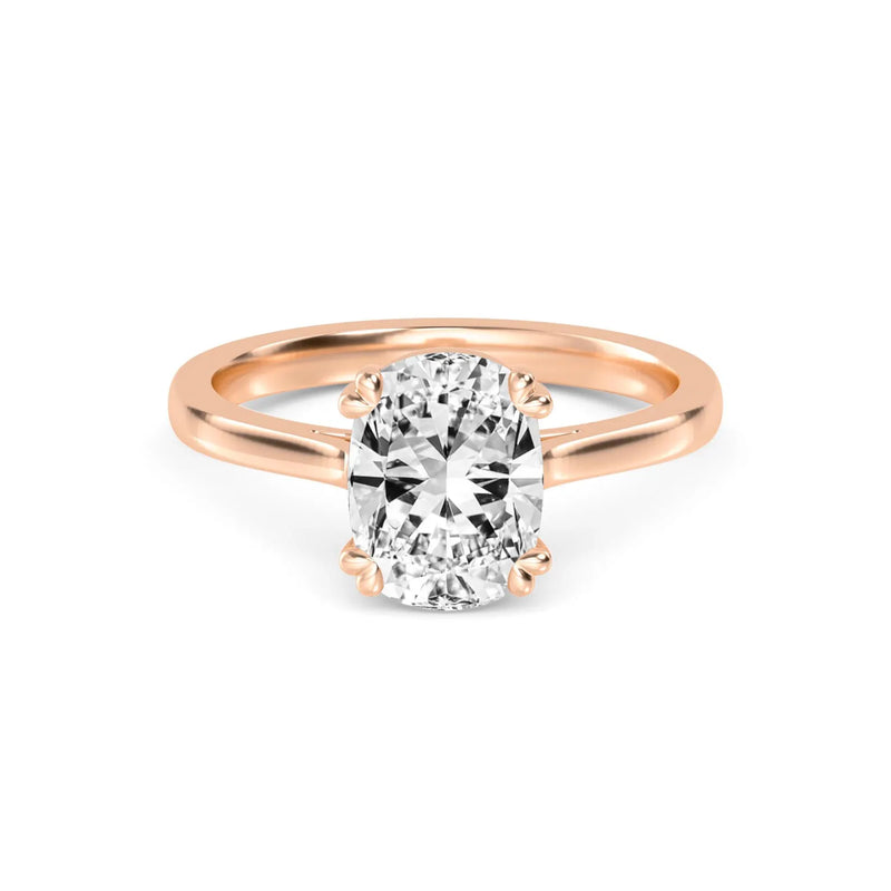 18K Solid Gold 1.52ct Round Brilliant Cut Solitaire Lab Grown Diamond Engagement Ring - Detail
