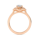 14K 1.25ct Lab Grown Diamond Oval Cut Halo Engagement Ring