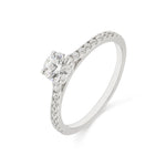 18K 0.77ct Lab Grown Diamond Round Cut Solitaire Engagement Ring