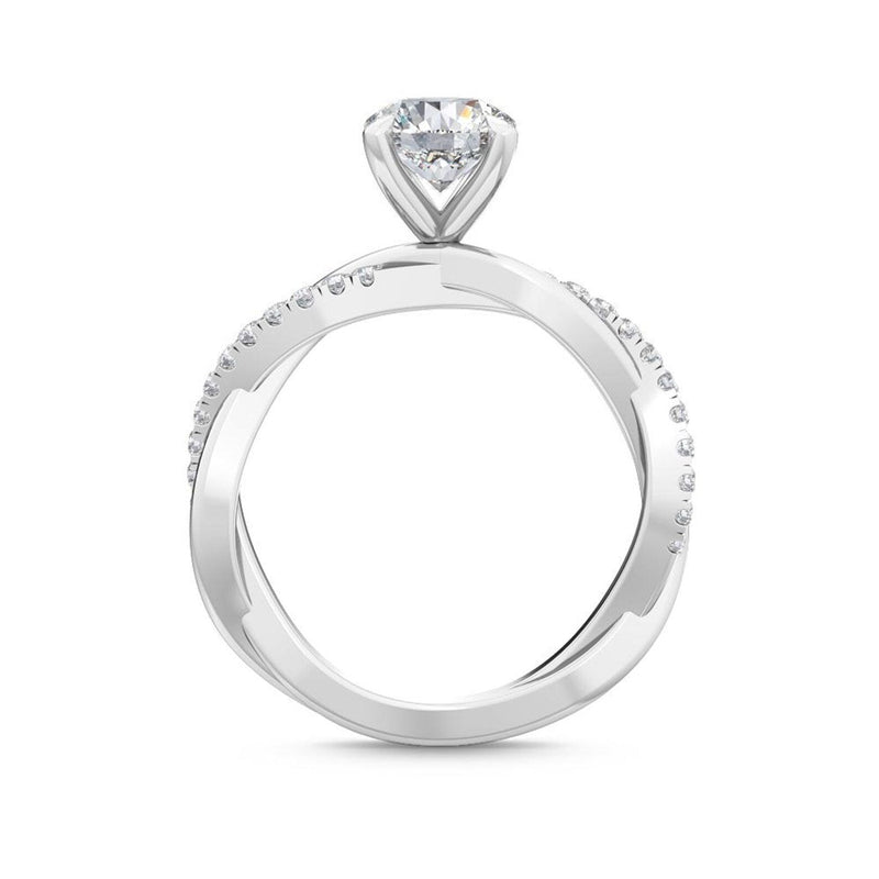 14K 1.18ct Lab Grown Diamond Round Cut Solitaire Engagement Ring