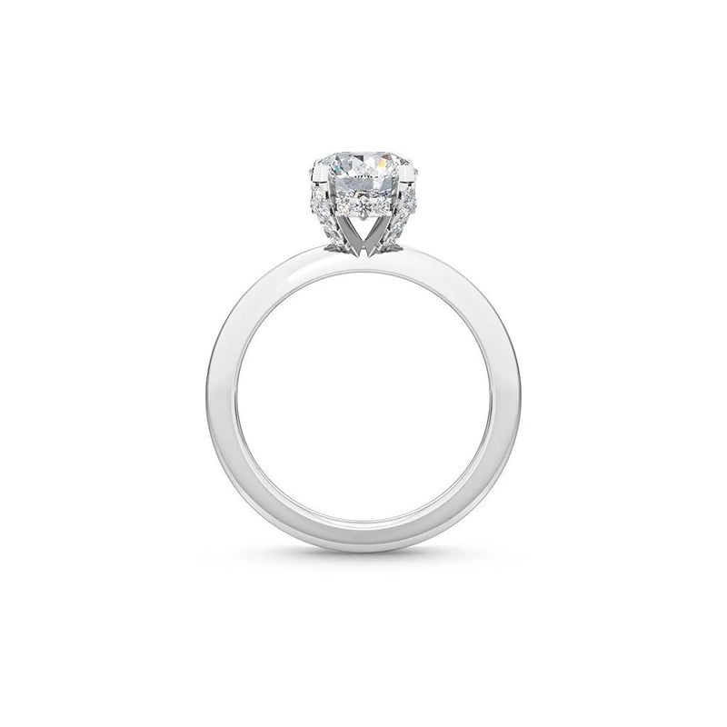 14K 1ct Lab Grown Diamond Round Cut Solitaire Engagement Ring